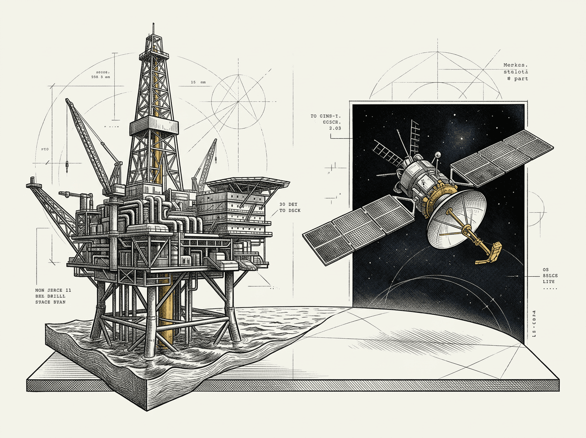 Illustration for “From offshore Angola to orbit”